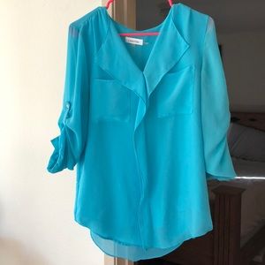 Blue Calvin Klein blouse